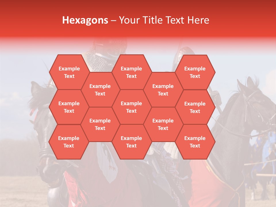 Knight With Sword On Horse PowerPoint Template