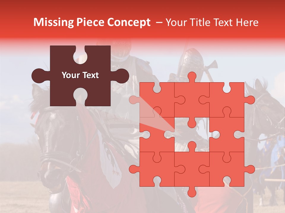 Knight With Sword On Horse PowerPoint Template