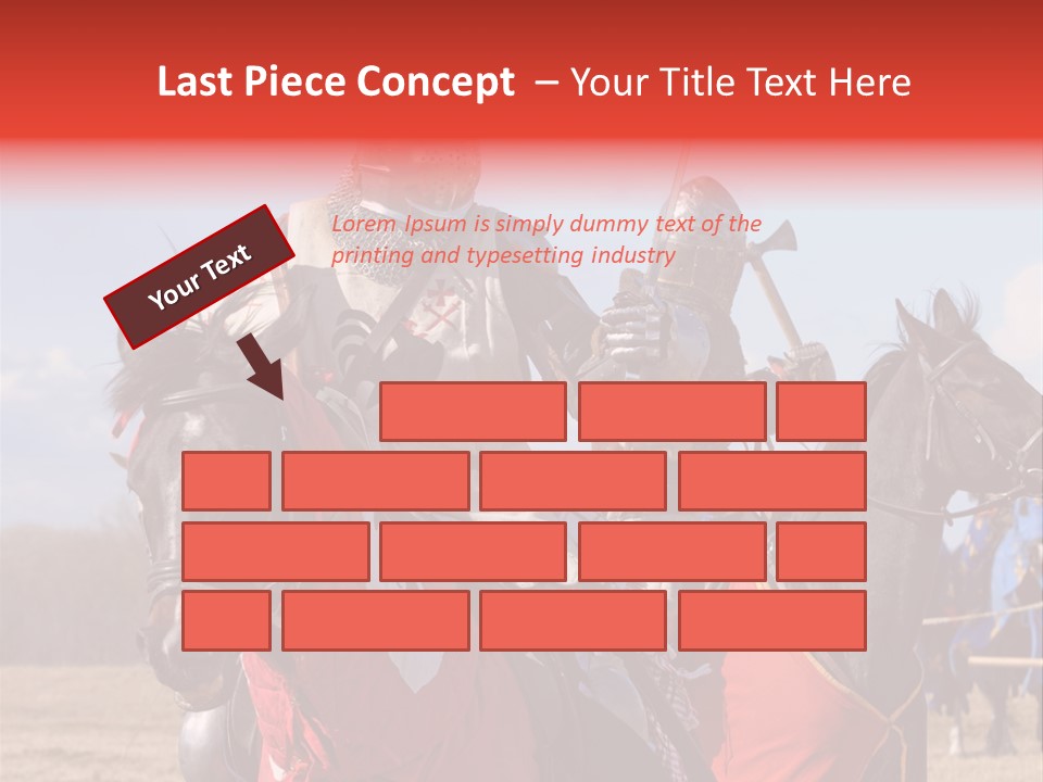 Knight With Sword On Horse PowerPoint Template