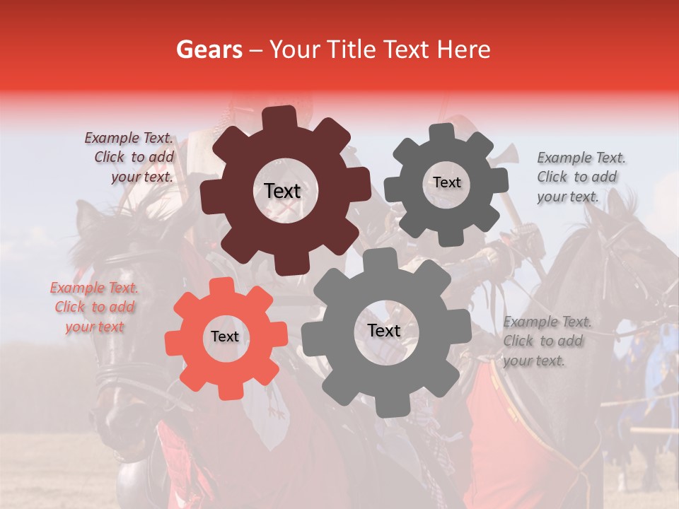 Knight With Sword On Horse PowerPoint Template