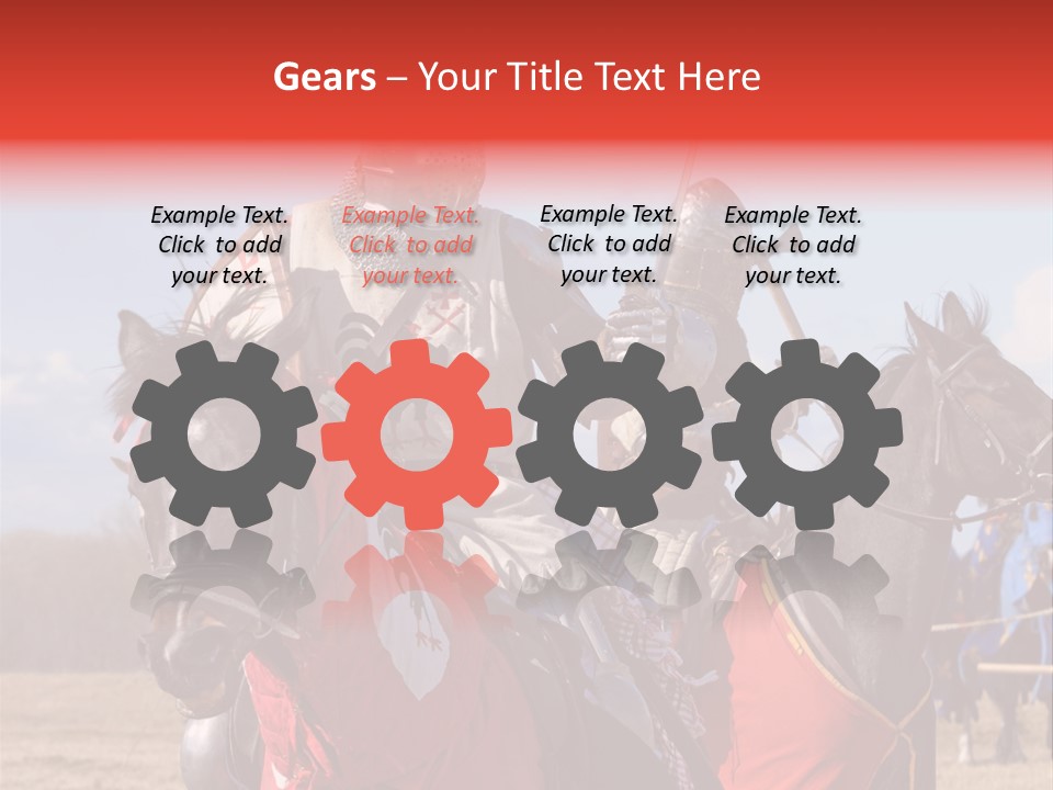 Knight With Sword On Horse PowerPoint Template