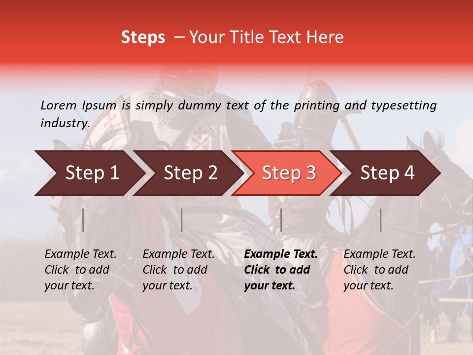 Knight With Sword On Horse PowerPoint Template