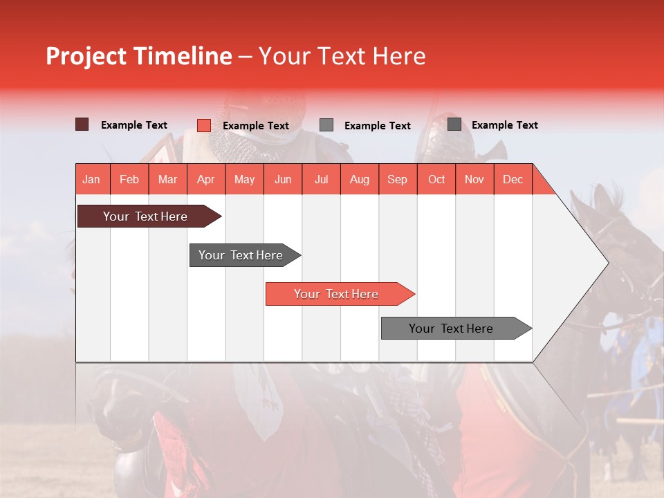 Knight With Sword On Horse PowerPoint Template