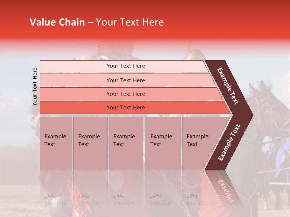 Knight With Sword On Horse PowerPoint Template