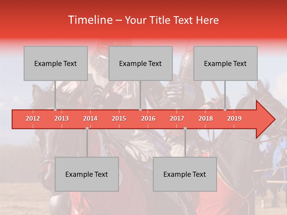 Knight With Sword On Horse PowerPoint Template