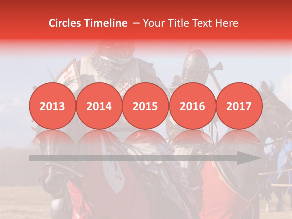 Knight With Sword On Horse PowerPoint Template