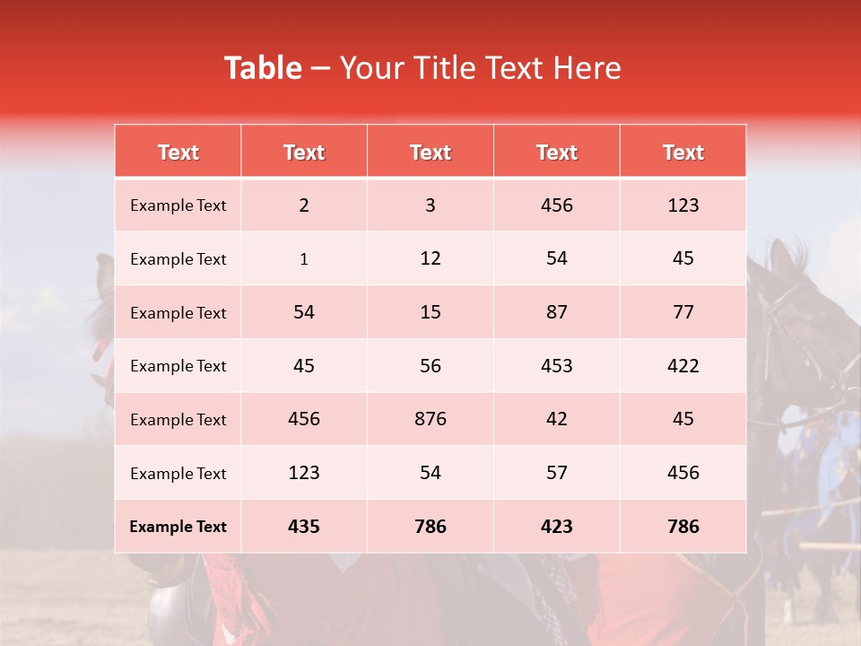 Knight With Sword On Horse PowerPoint Template