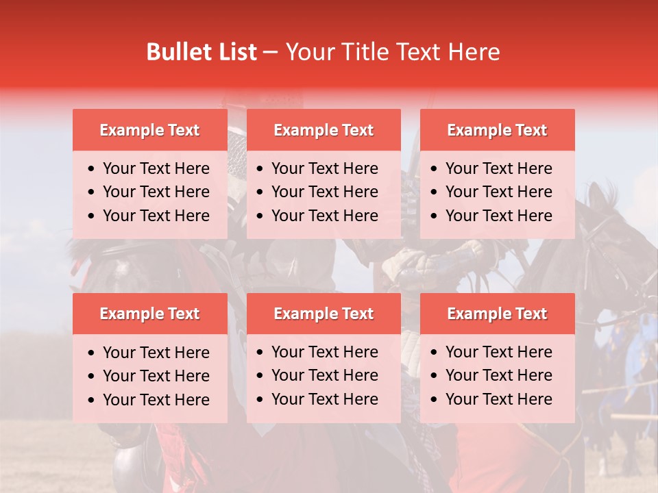 Knight With Sword On Horse PowerPoint Template