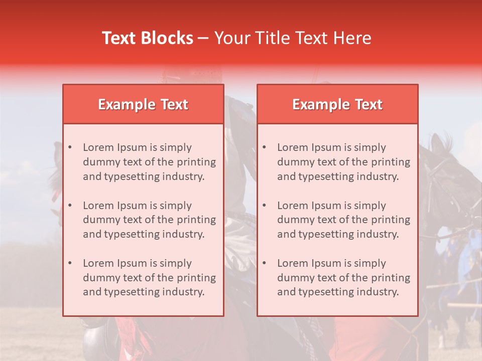 Knight With Sword On Horse PowerPoint Template