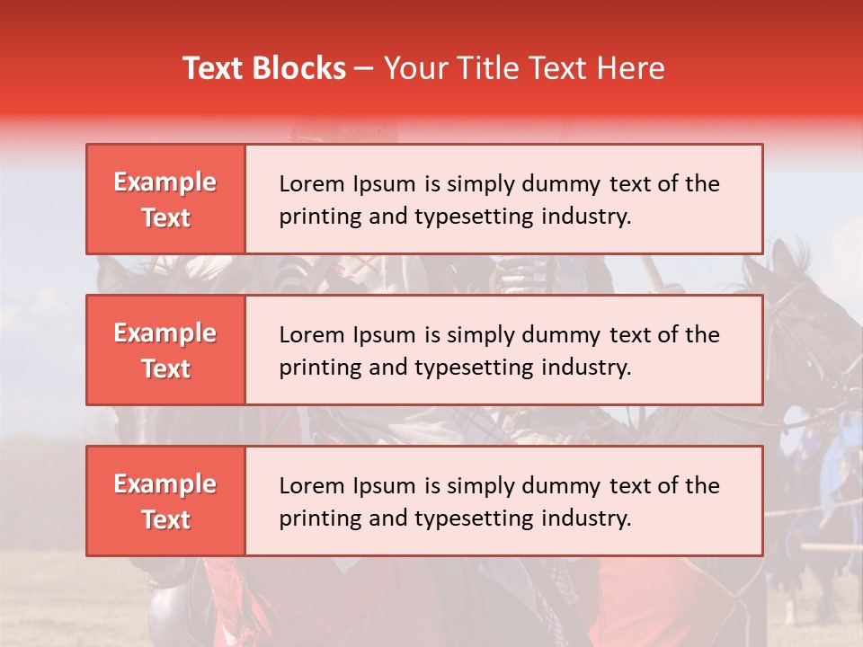 Knight With Sword On Horse PowerPoint Template