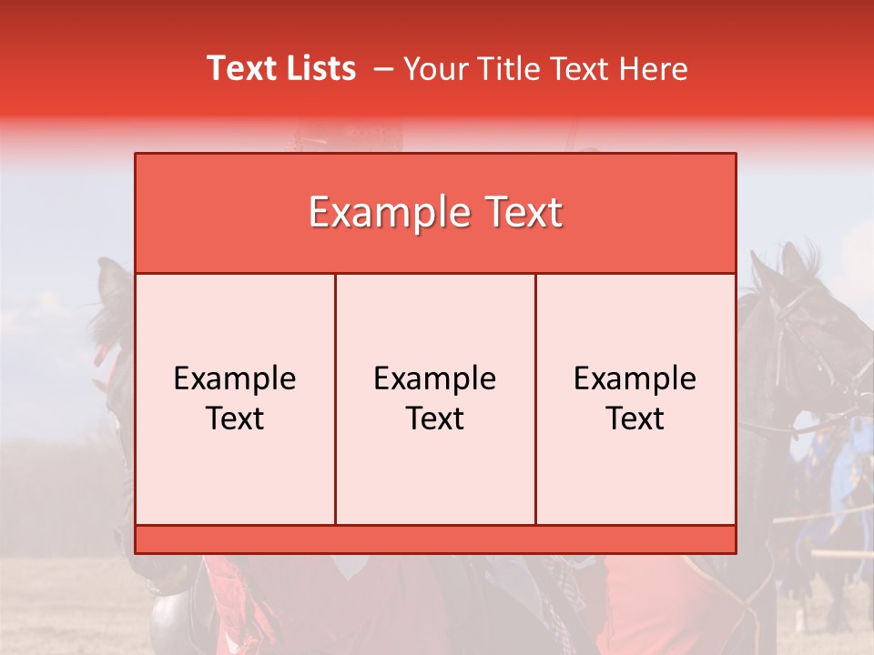 Knight With Sword On Horse PowerPoint Template
