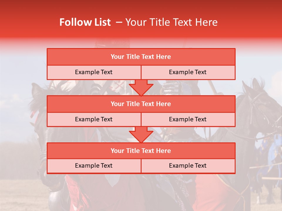 Knight With Sword On Horse PowerPoint Template