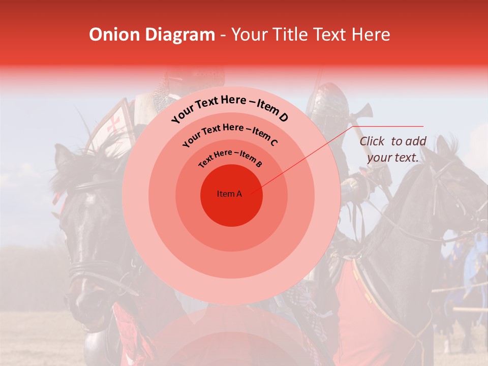 Knight With Sword On Horse PowerPoint Template