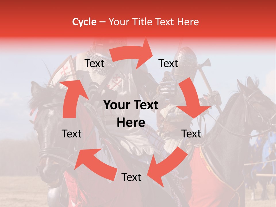 Knight With Sword On Horse PowerPoint Template