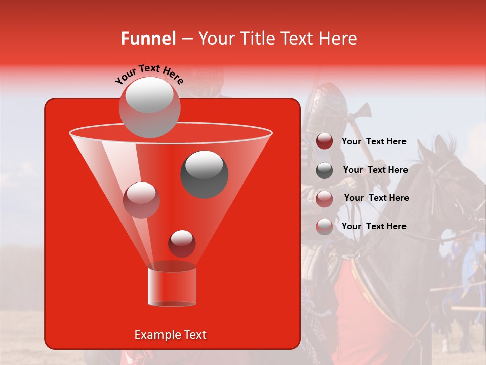 Knight With Sword On Horse PowerPoint Template