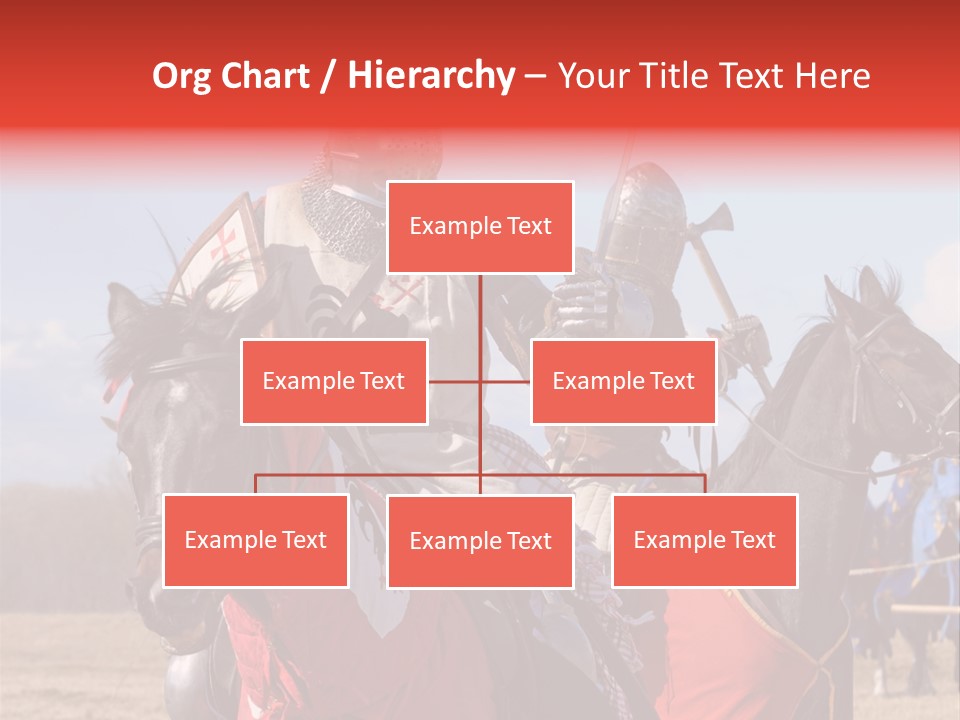 Knight With Sword On Horse PowerPoint Template