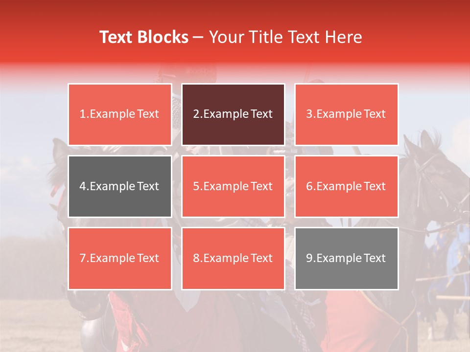 Knight With Sword On Horse PowerPoint Template