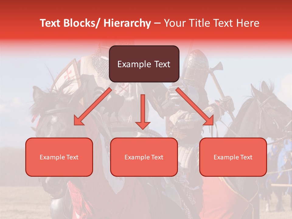 Knight With Sword On Horse PowerPoint Template