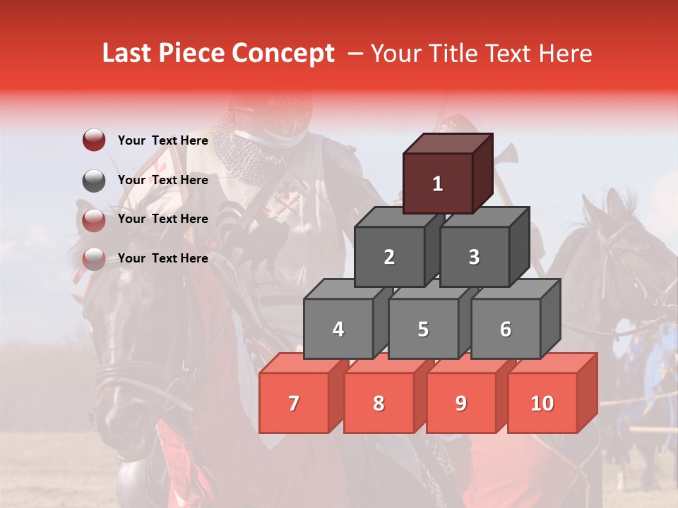 Knight With Sword On Horse PowerPoint Template
