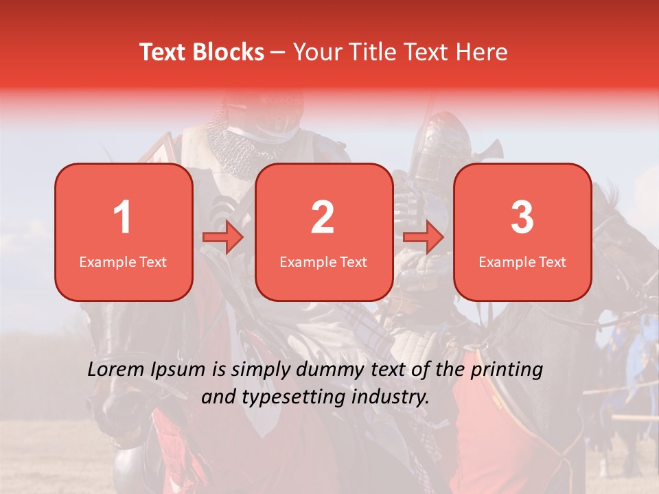 Knight With Sword On Horse PowerPoint Template