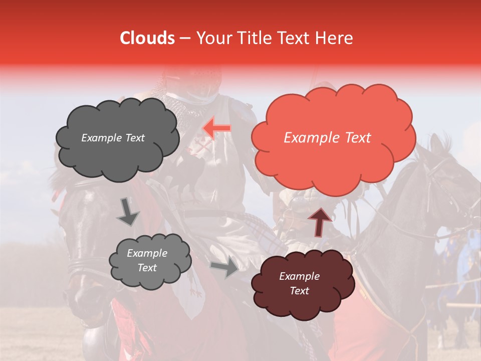 Knight With Sword On Horse PowerPoint Template