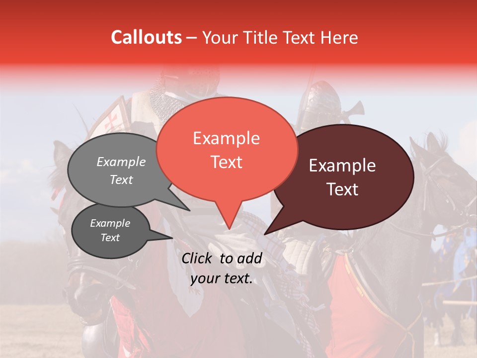 Knight With Sword On Horse PowerPoint Template