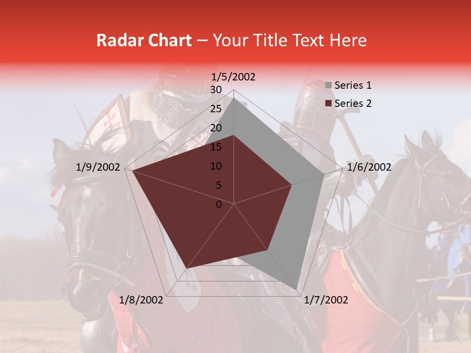 Knight With Sword On Horse PowerPoint Template