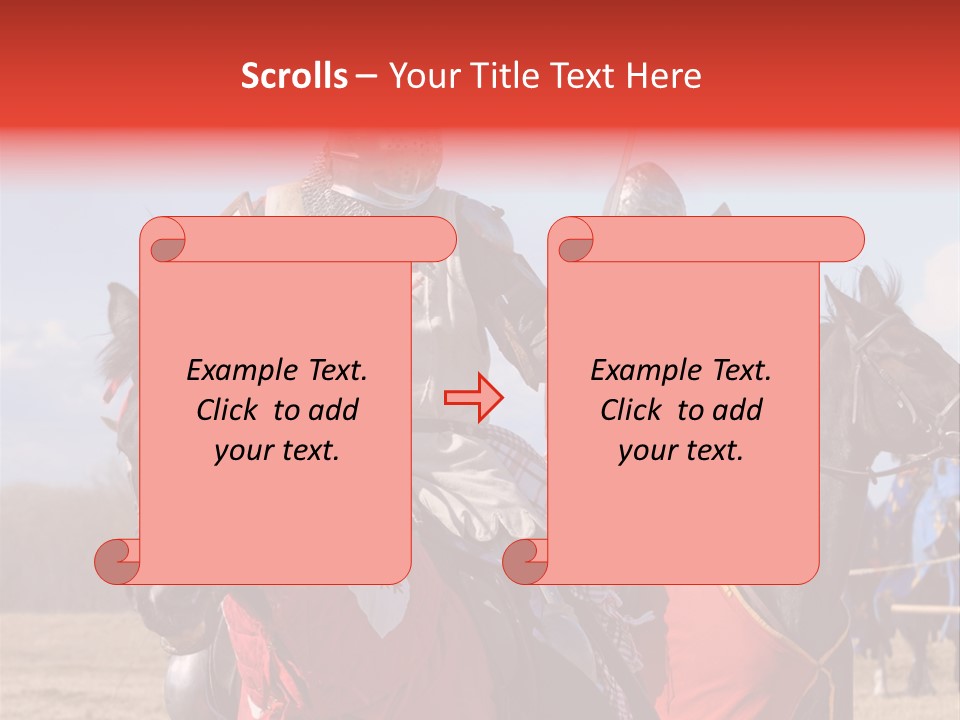 Knight With Sword On Horse PowerPoint Template