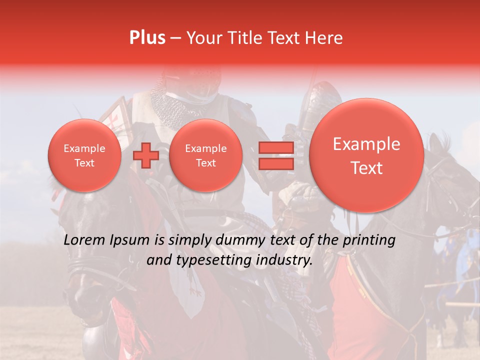 Knight With Sword On Horse PowerPoint Template