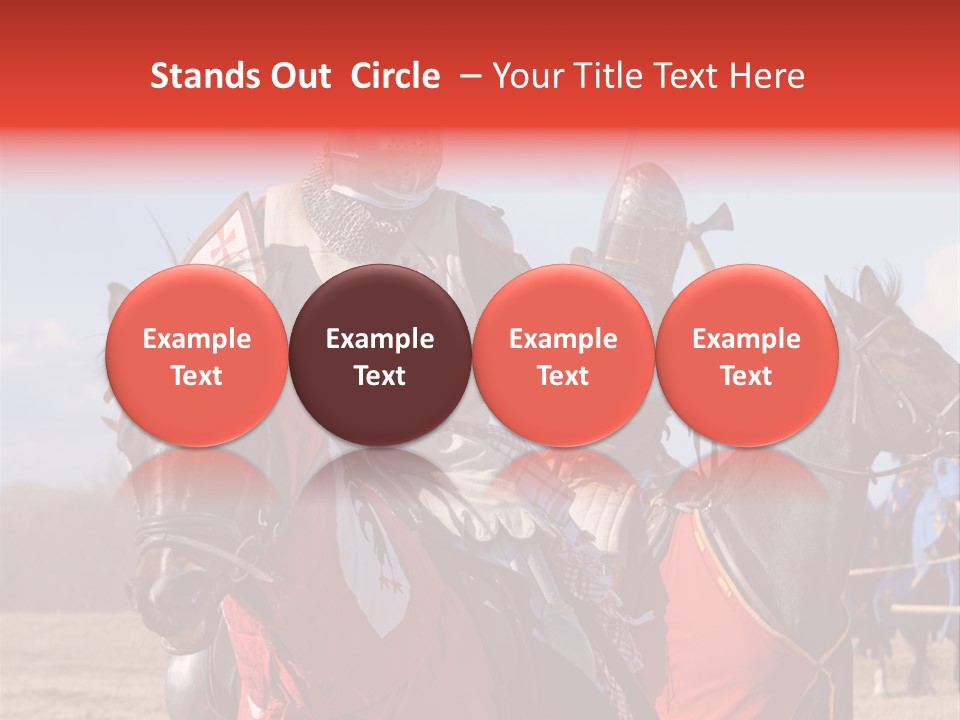 Knight With Sword On Horse PowerPoint Template