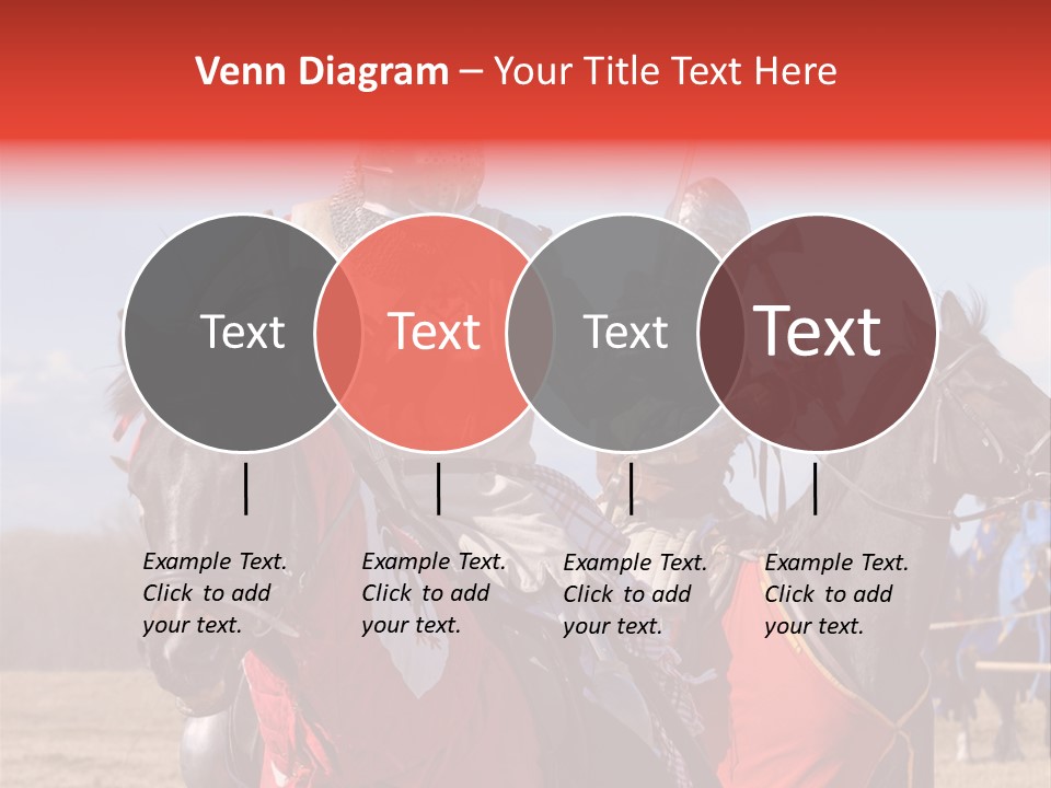 Knight With Sword On Horse PowerPoint Template