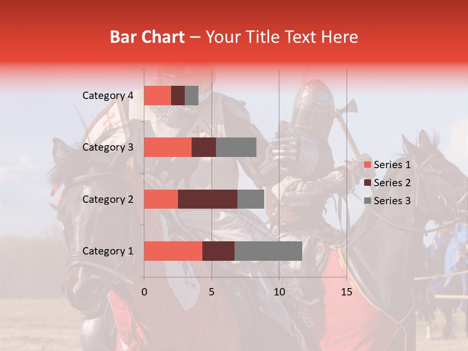 Knight With Sword On Horse PowerPoint Template