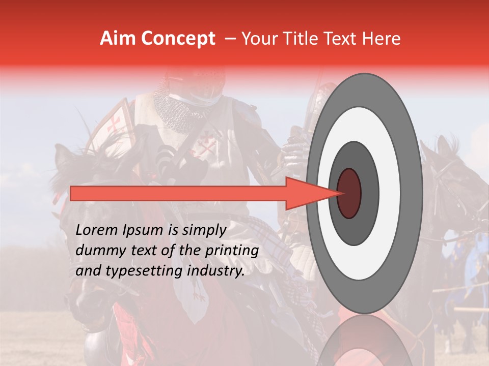 Knight With Sword On Horse PowerPoint Template