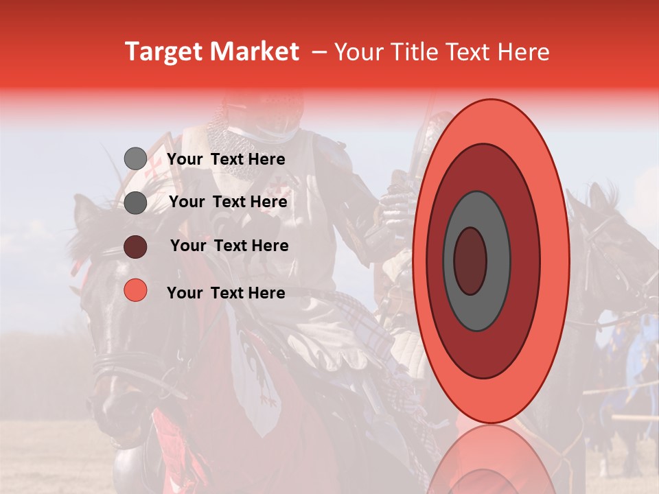 Knight With Sword On Horse PowerPoint Template