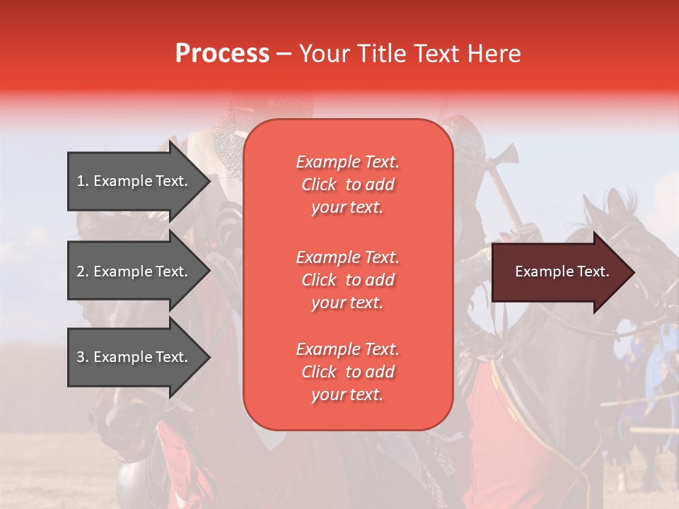 Knight With Sword On Horse PowerPoint Template