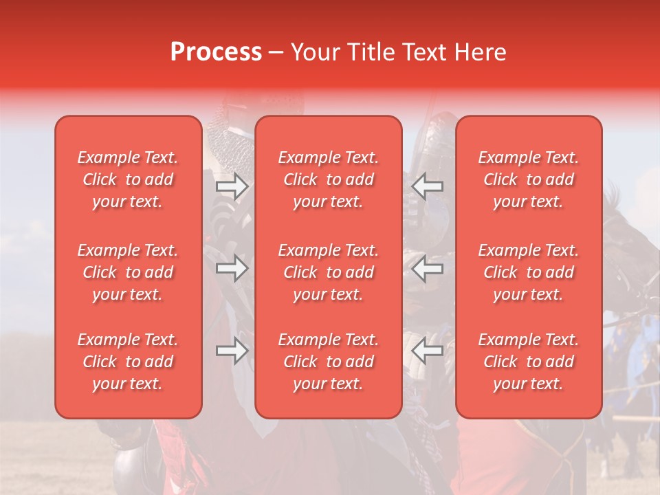 Knight With Sword On Horse PowerPoint Template