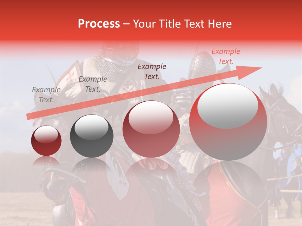 Knight With Sword On Horse PowerPoint Template