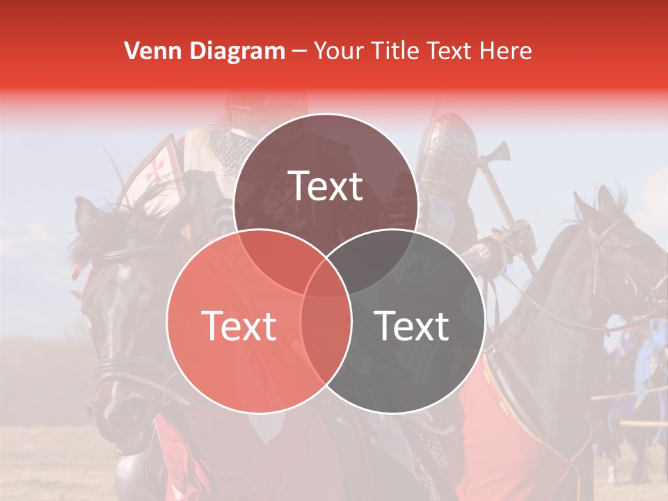 Knight With Sword On Horse PowerPoint Template