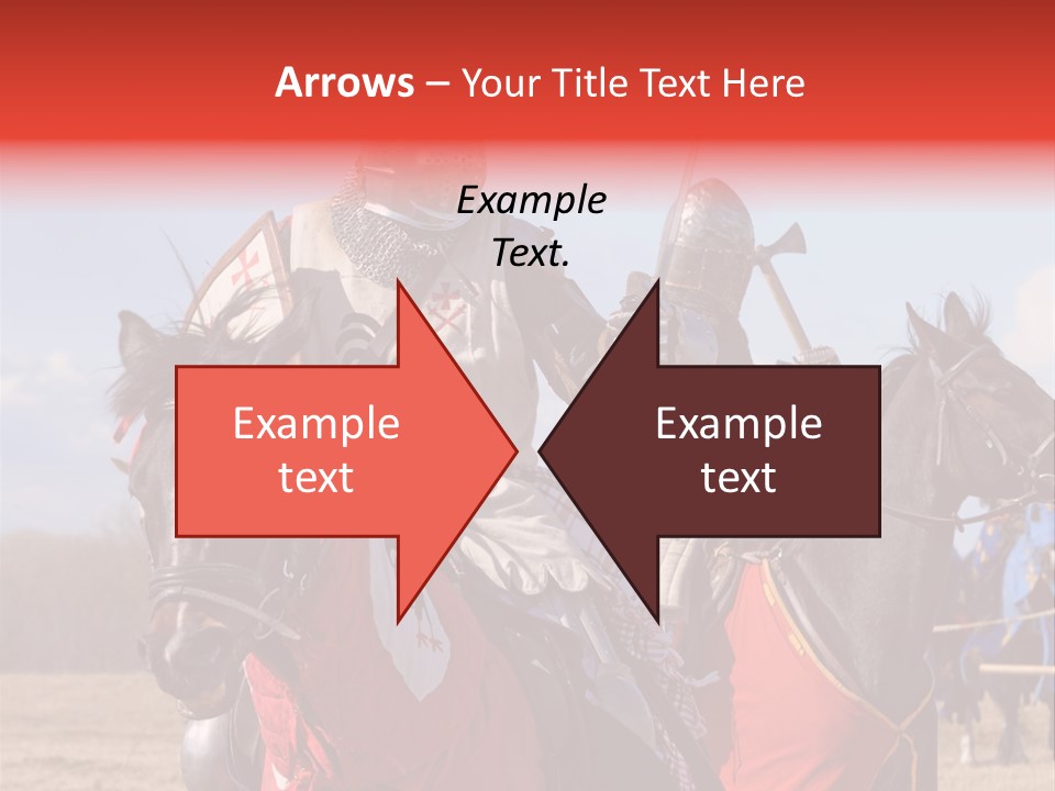 Knight With Sword On Horse PowerPoint Template