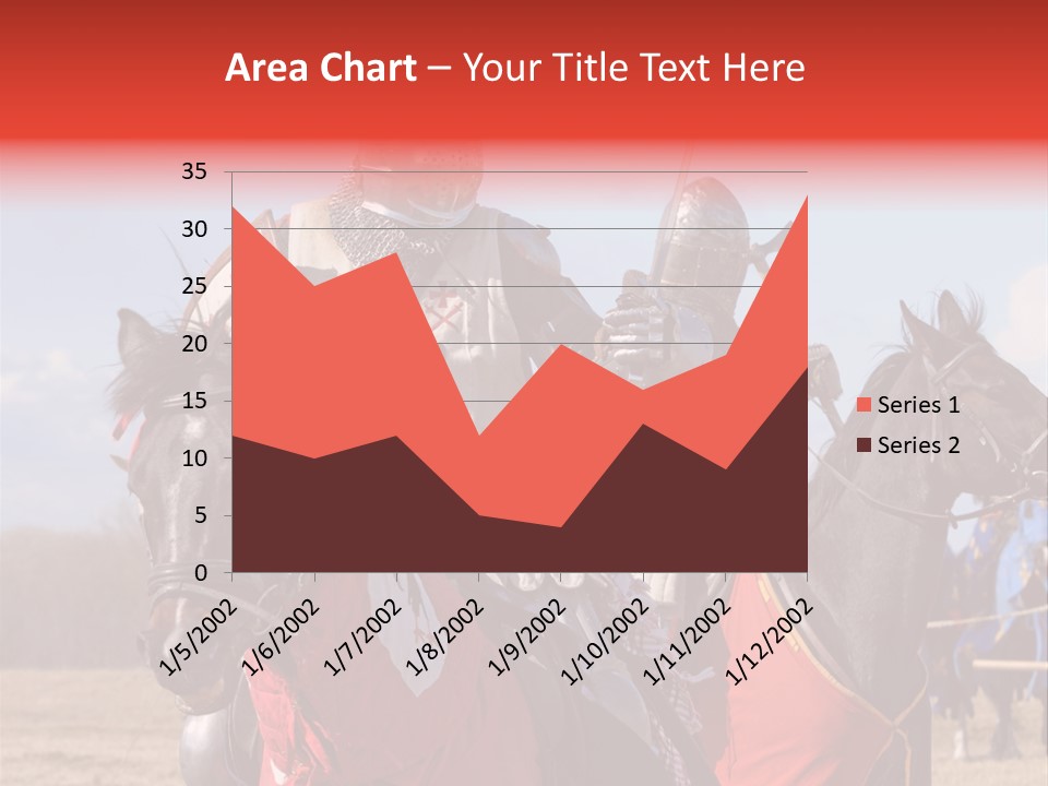 Knight With Sword On Horse PowerPoint Template