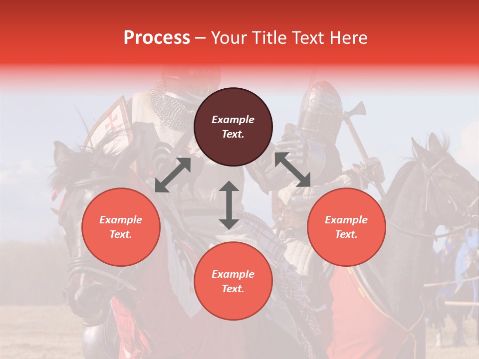 Knight With Sword On Horse PowerPoint Template