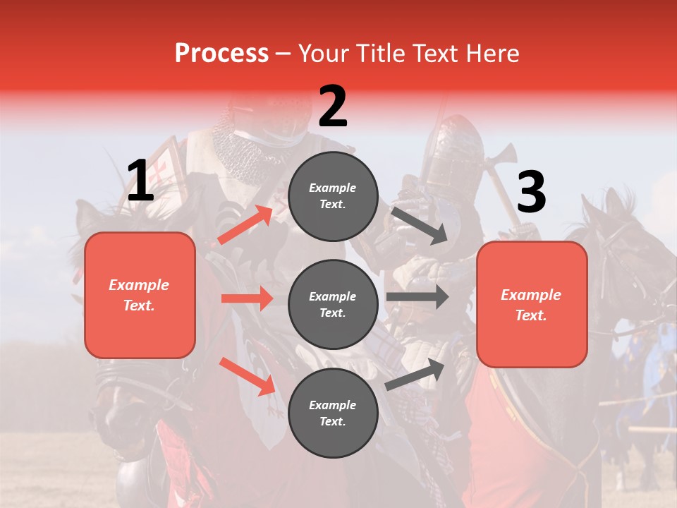 Knight With Sword On Horse PowerPoint Template