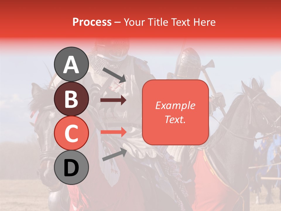 Knight With Sword On Horse PowerPoint Template