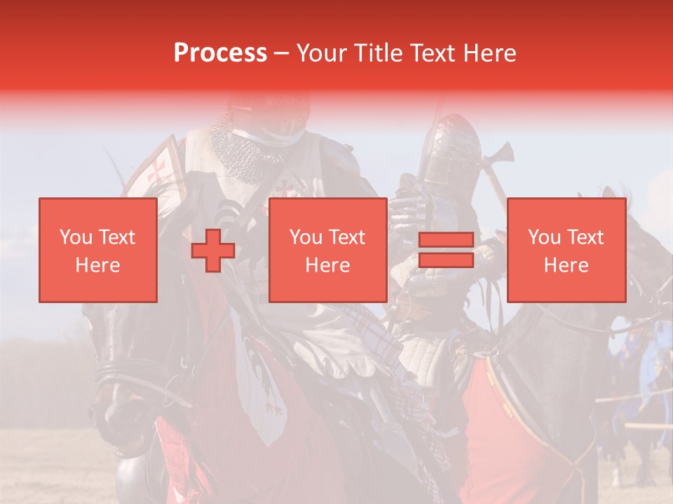 Knight With Sword On Horse PowerPoint Template