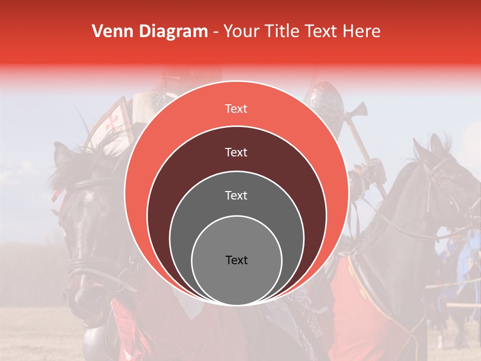 Knight With Sword On Horse PowerPoint Template