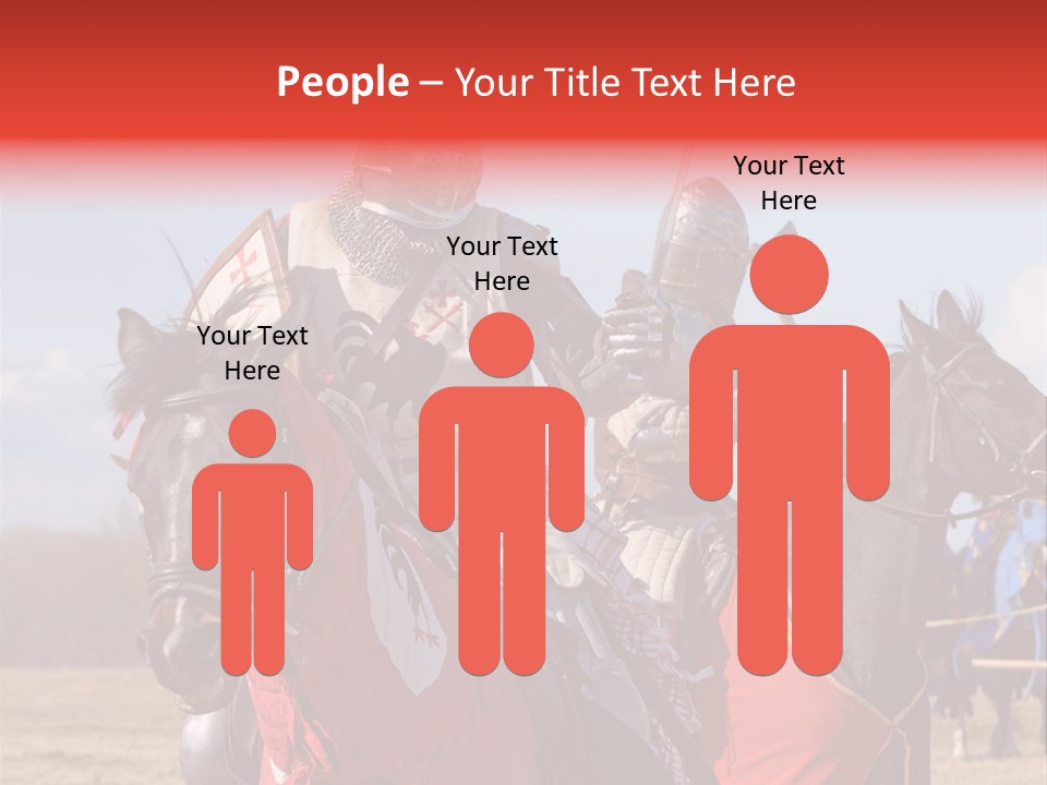 Knight With Sword On Horse PowerPoint Template