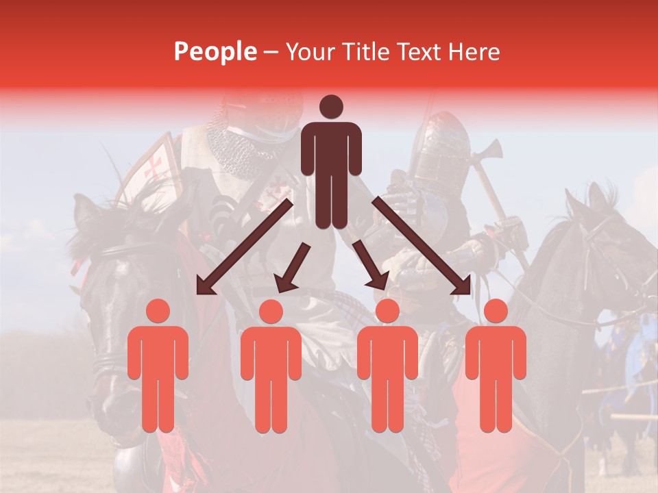 Knight With Sword On Horse PowerPoint Template