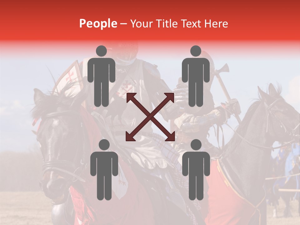 Knight With Sword On Horse PowerPoint Template