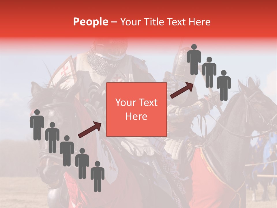 Knight With Sword On Horse PowerPoint Template