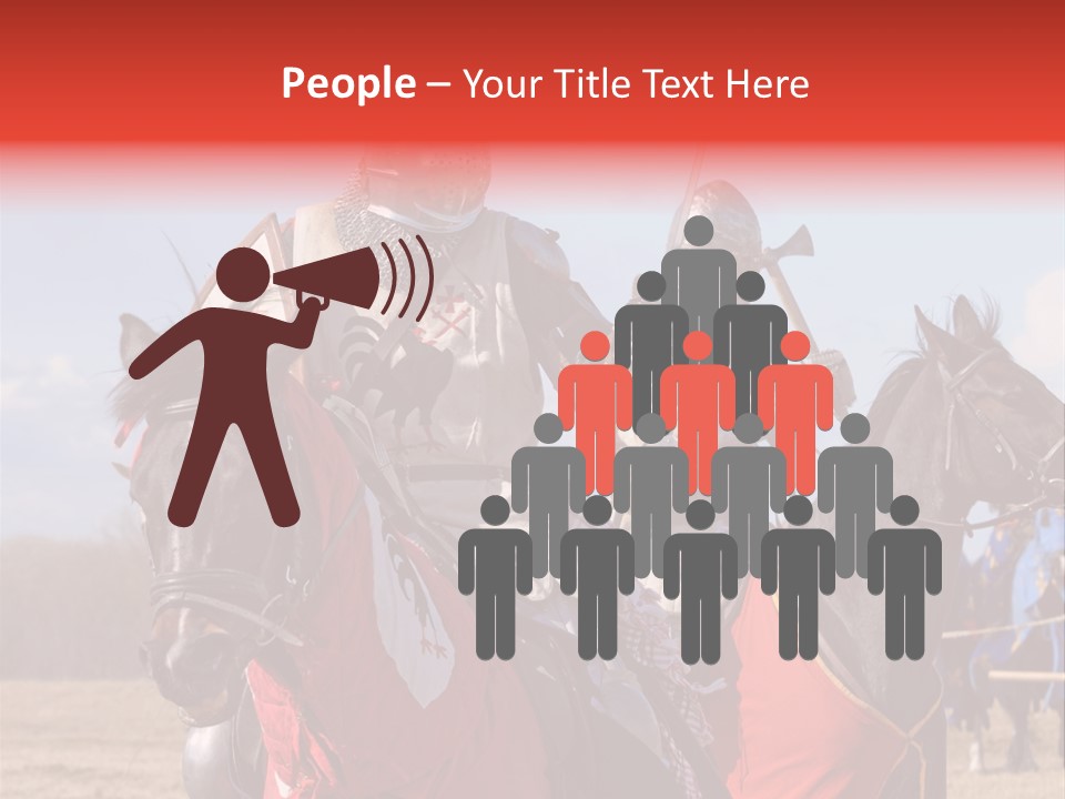 Knight With Sword On Horse PowerPoint Template